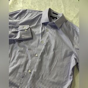 Banana Republic Grant Fit  L/S Cotton Shirt Men Size Large Blue/pink Checked